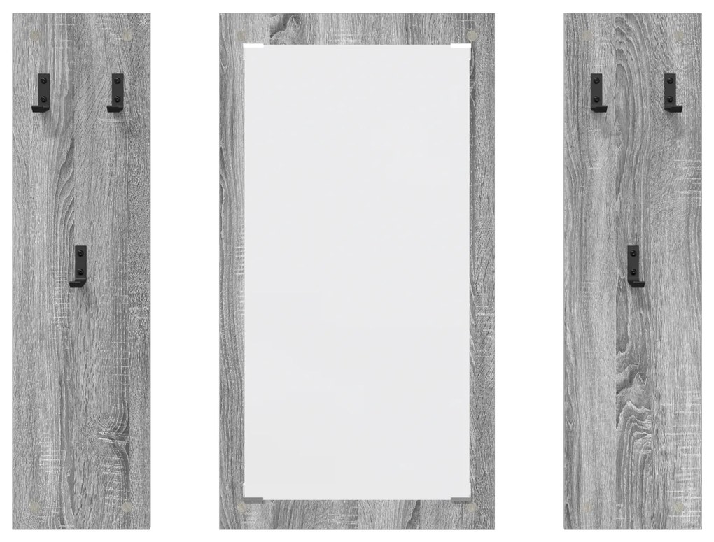 vidaXL Τοίχου Κρεμάστρα Επιτοίχιο Γκρι sonoma 96 x 1.5 x 90 εκ