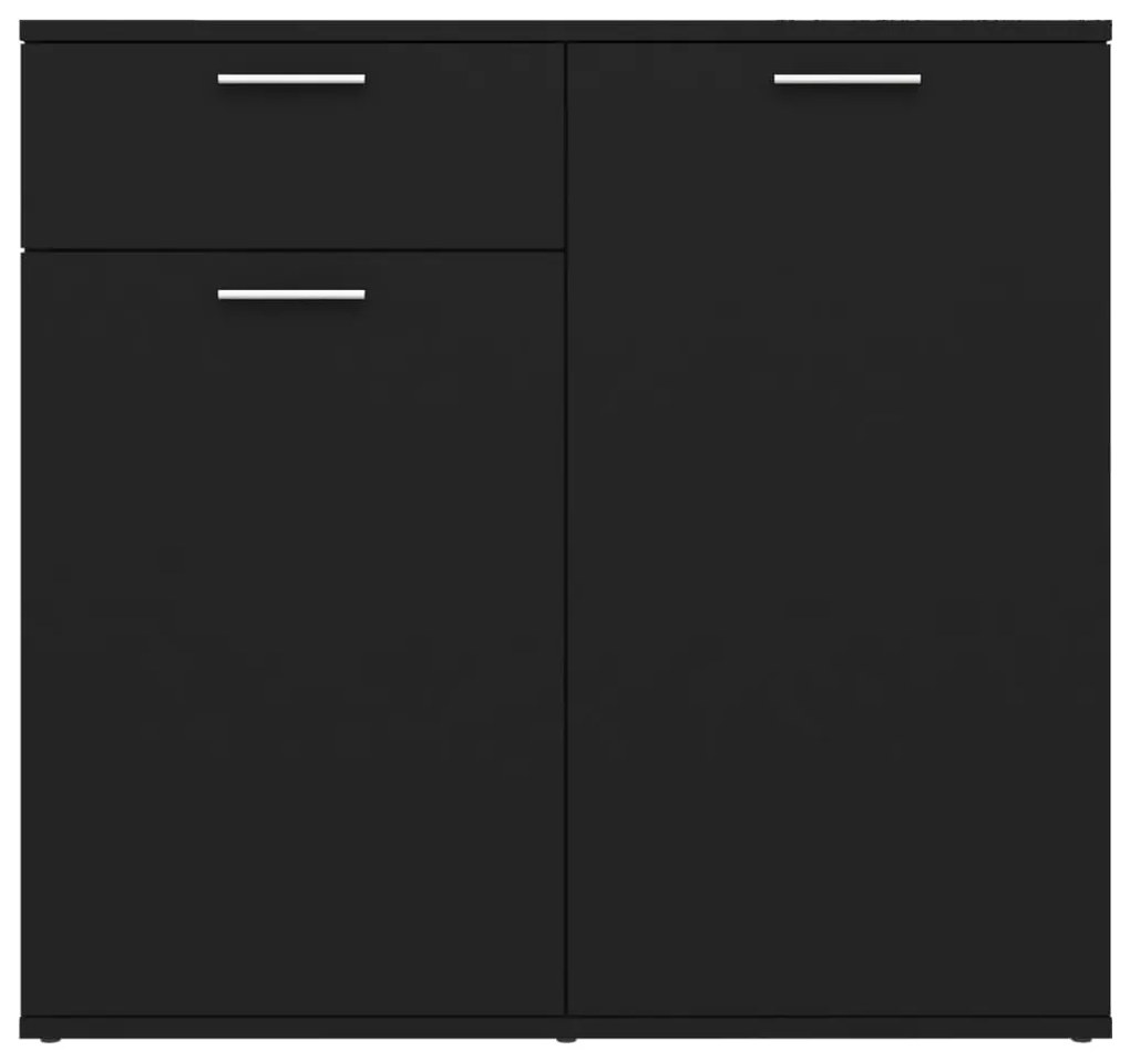 vidaXL Ντουλάπι με Συρτάρι Μαύρο 80 x 36 x 75 εκ. από Μοριοσανίδα