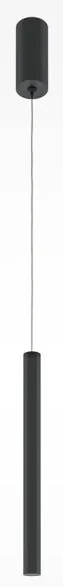 Κρεμαστό Φωτιστικό Οροφής LED 6W 4000K Κύλινδρος 40cm Pro Base Maytoni MOD159PL-L6B4K2 Μαύρο