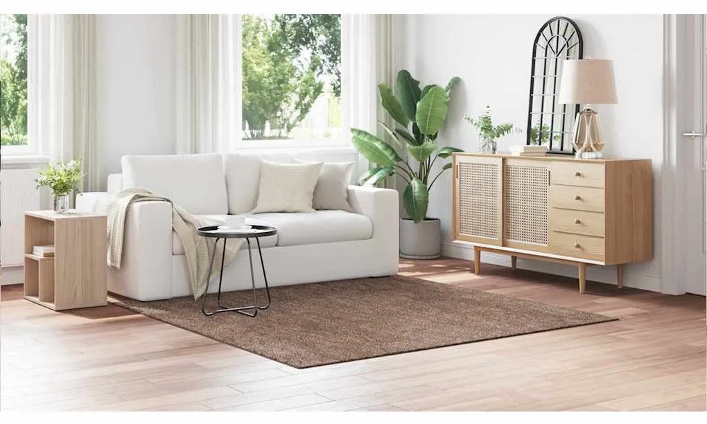vidaXL Χαλί Καφέ 200 x 200 cm Πολυπροπυλένιο