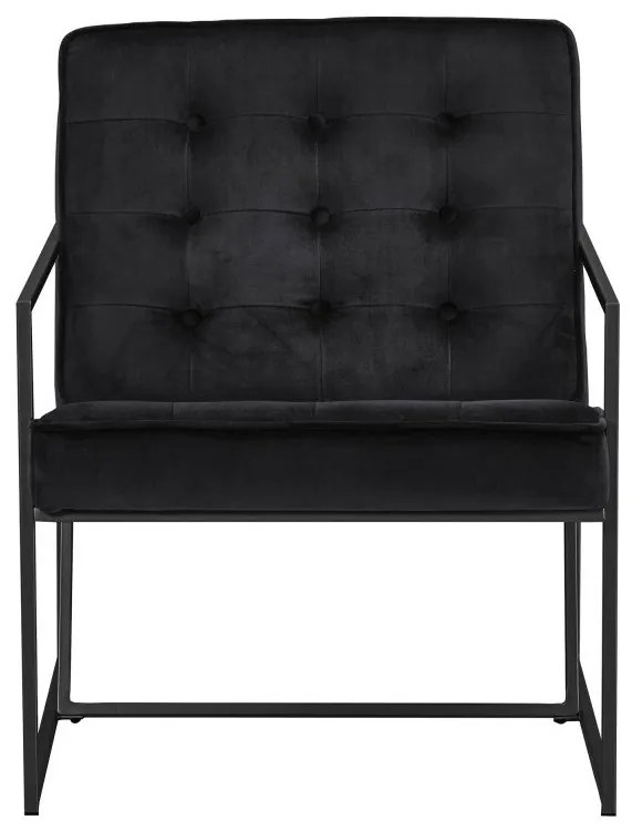 Πολυθρόνα Concept 55 193, Μαύρο, 80x62x77cm, Ταπισερί, Πόδια: Μεταλλικά