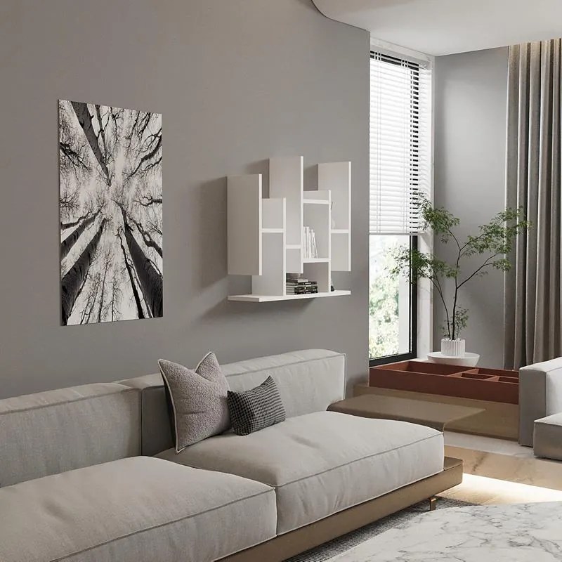 Ραφιέρα τοίχου Bemba λευκό 70x19,6x68,8 εκ. 70x19.6x68.8 εκ.