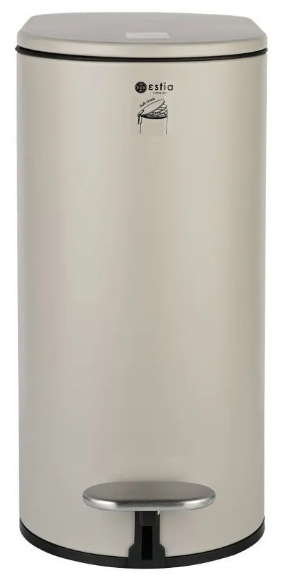 ESTIA ΧΑΡΤΟΔΟΧΕΙΟ ΜΠΑΝΙΟΥ SLIM SOFT CLOSE 5lt ΜΑΤ TAUPE