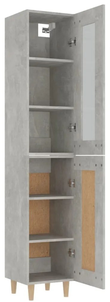 vidaXL Ντουλάπι Γκρι Σκυροδέματος 34,5x34x180 εκ. Επεξεργασμένο Ξύλο