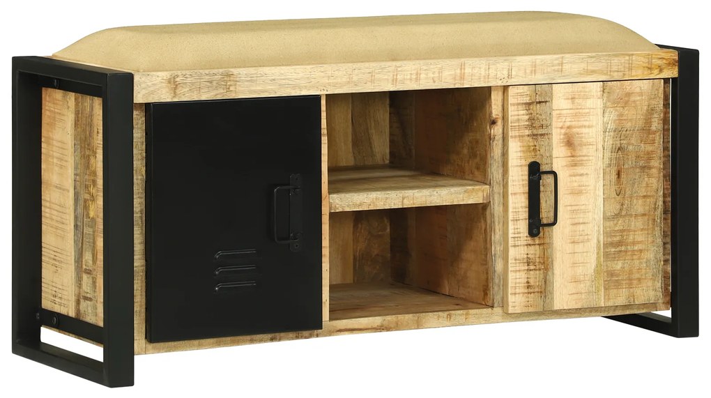 vidaXL Παγκάκι ντουλάπα 100x35x50 cm Χοντρό ξύλο μάνγκο