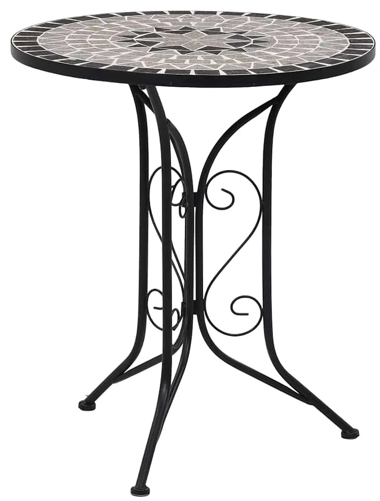 vidaXL Τραπέζι Bistro «Μωσαϊκό» Γκρι 60 εκ. Κεραμικό