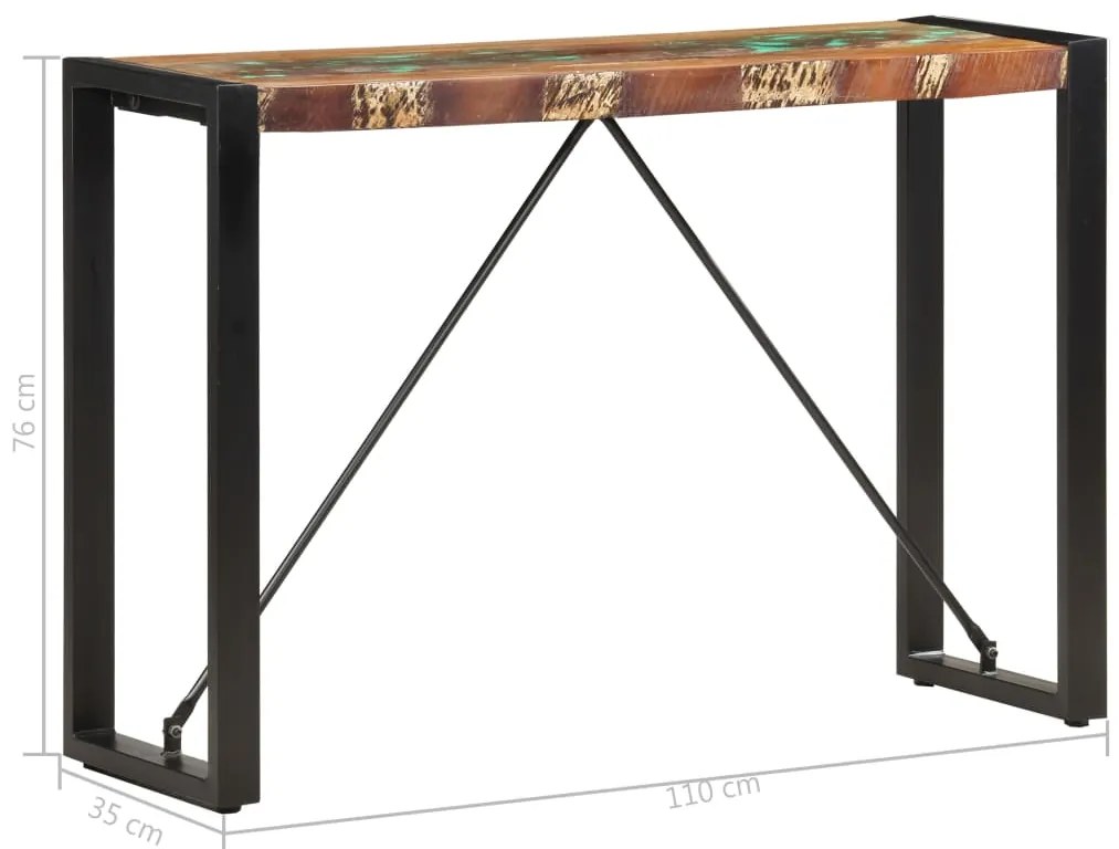 vidaXL Κονσόλα Τραπέζι 110 x 35 x 76 εκ. από Μασίφ Ανακυκλωμένο Ξύλο