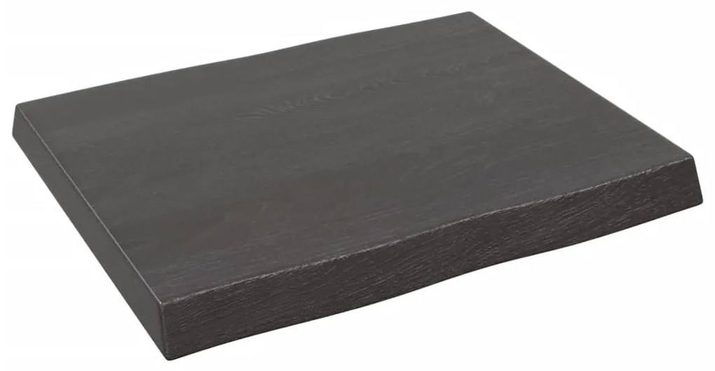 Επιφ Τραπεζιού Αν Καφέ 60x50x(2-6)εκ. Ακατέργ. Μασίφ Ξύλο Δρυός - Καφέ