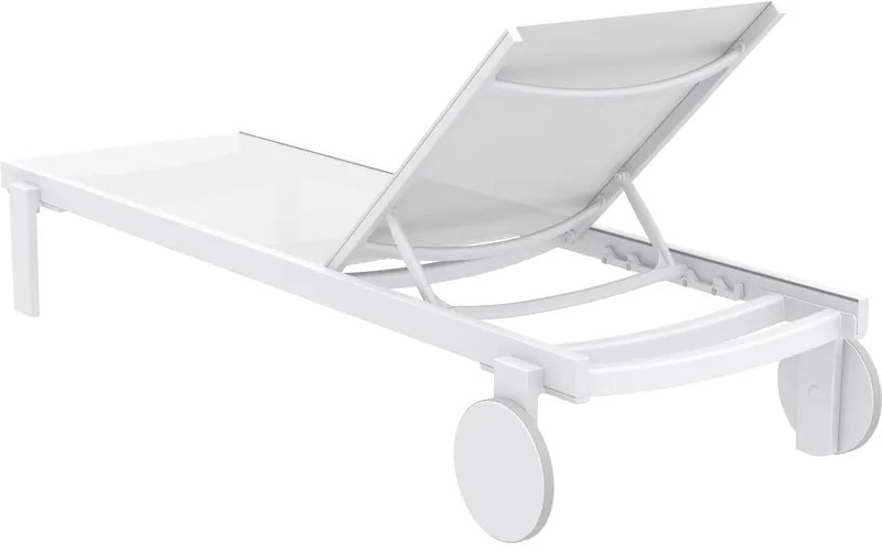 CASABLANCA ΞΑΠΛΩΣΤΡΑ WHITE/WHITE ΑΛΟΥΜ-ΠΟΛ/ΝΙΟΥ 74X190X31εκ.