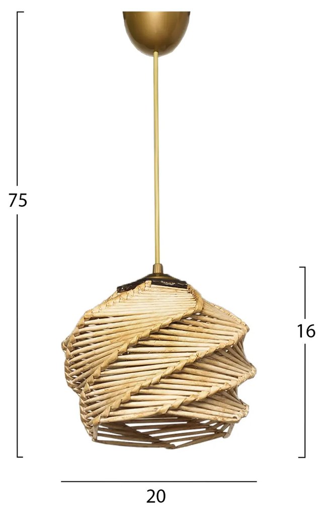 Φωτιστικό οροφής C7491 σε Φυσικό 20x20x75 εκ. 20x20x75 εκ.