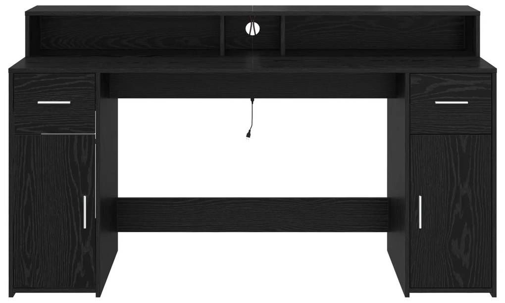 vidaXL Γραφείο Μαύρης Δρυός 160x55x91 εκ. Επεξεργασμένο Ξύλο