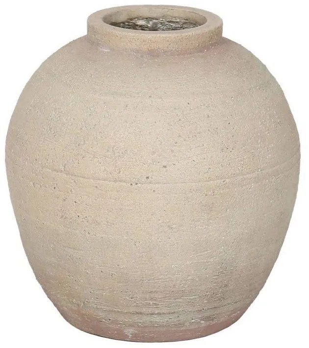 Βάζο Sikinos 031637 33x33x35cm Beige Μαγνήσιο