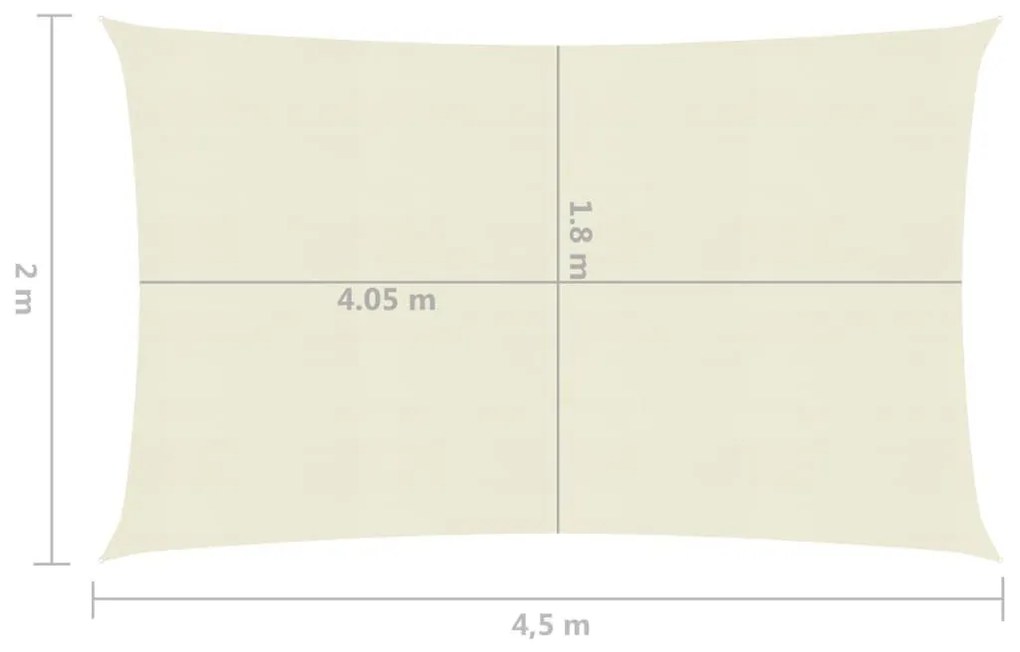 Πανί Σκίασης Κρεμ 2 x 4,5 μ. από HDPE 160 γρ./μ² - Κρεμ