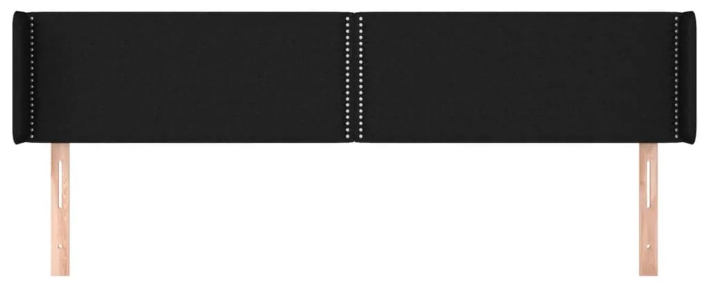 vidaXL Κεφαλάρι με Πτερύγια Μαύρο 183x16x78/88 εκ. Υφασμάτινο