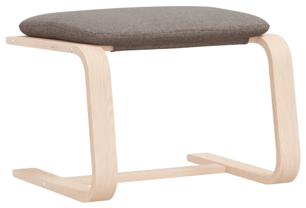 vidaXL Υποπόδιο Taupe 51 x 41 x 40 εκ. Υφασμάτινο