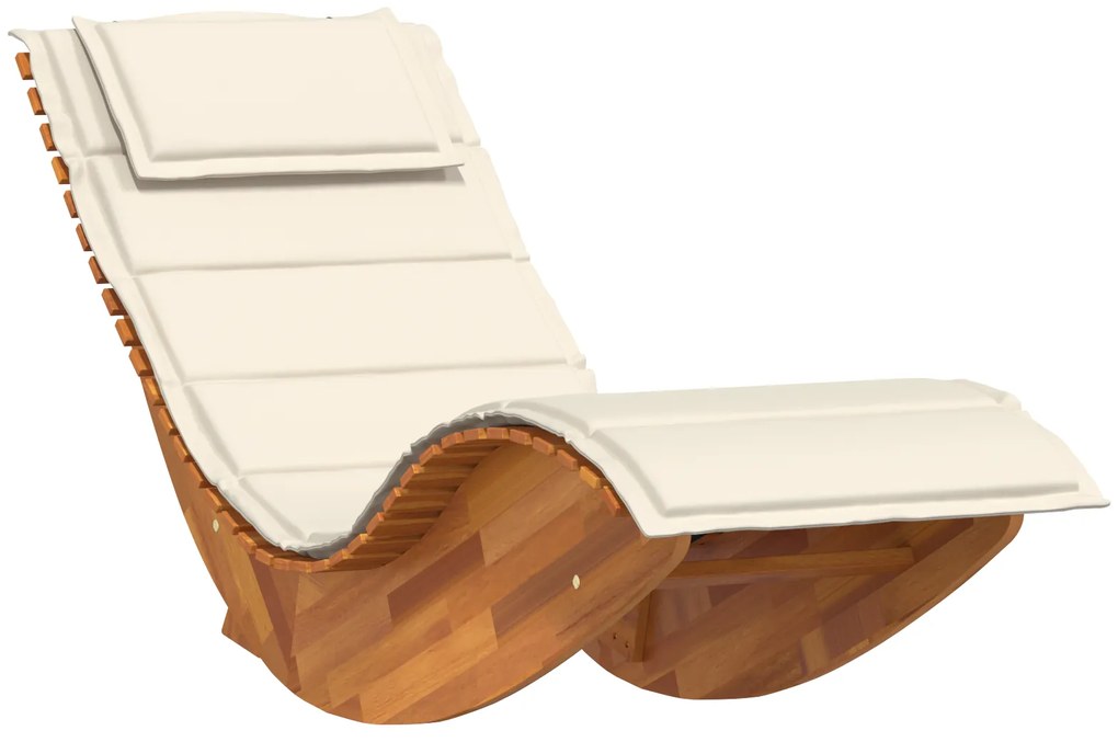 vidaXL Ξαπλώστρα 2 pcs Καφέ 60 x 154 x 74εκ Μασίφ ξύλο ακακίας