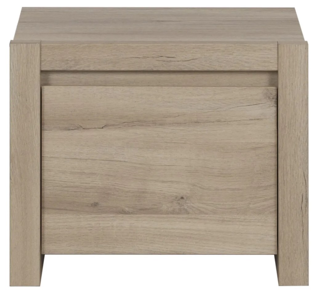 Ethan Κομοδίνο με 1 πόρτα 49x36x40εκ.  Light Kronberg Oak