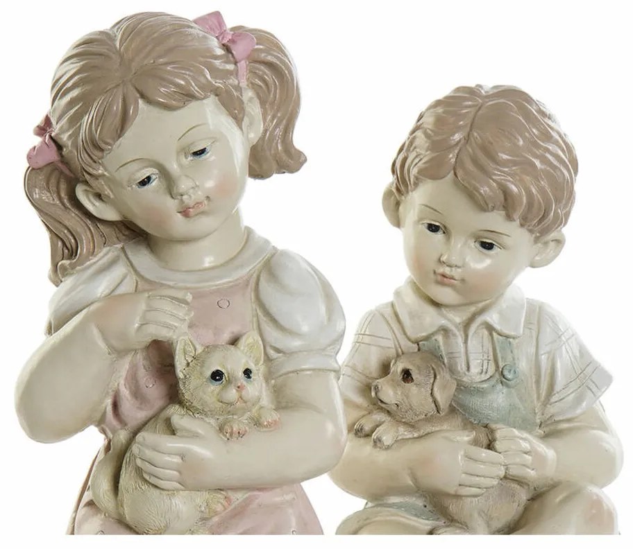 Διακοσμητική Φιγούρα DKD Home Decor Ρητίνη Παιδί (14.5 x 16 x 26 cm) (2 pcs)