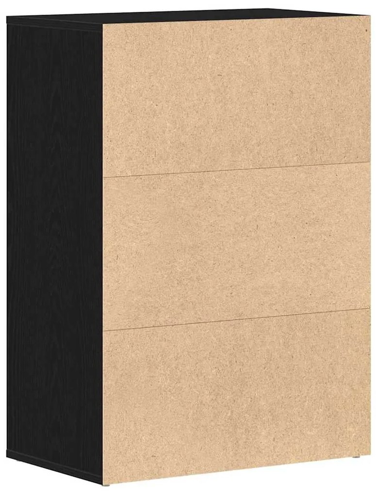 vidaXL Ράφι Παπουτσιών Μαύρη Οξυά 60 x 35 x 84 εκ. Επεξεργασμένο ξύλο