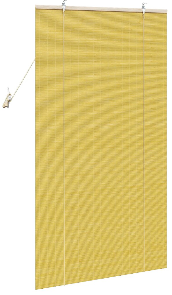 vidaXL Ρολά και Σκίες Παραθύρων Κίτρινο 80 x 160 cm Μπαμπού