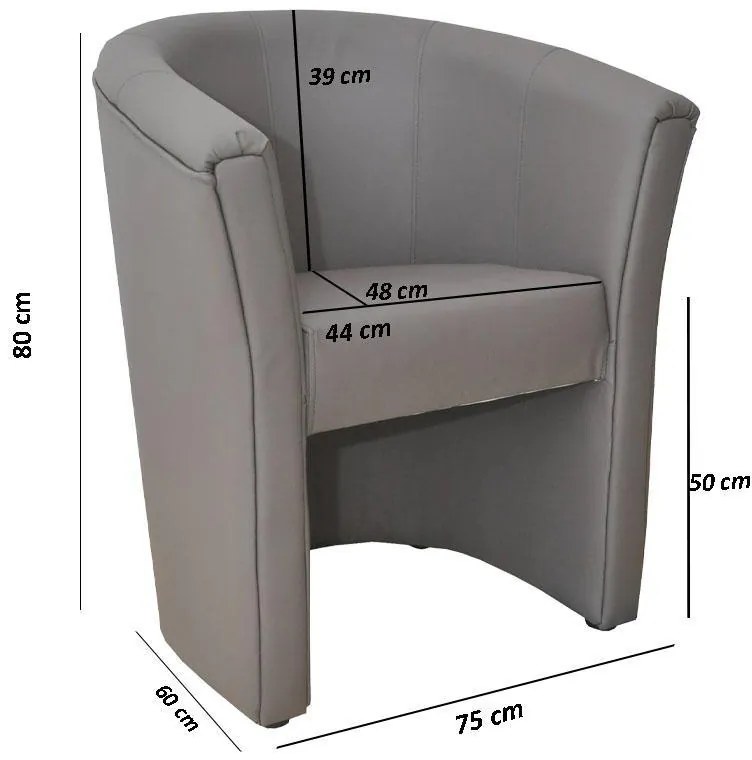 Πολυθρόνα F3 Lotus Fylliana Γκρί Δερματίνη 75x60x80 εκ. 75x60x80 εκ.