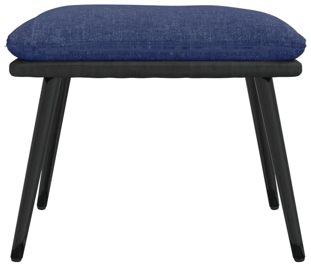 vidaXL Υποπόδιο Μπλε 45x29,5x35 εκ. Ύφασμα & Συνθετικό Δέρμα