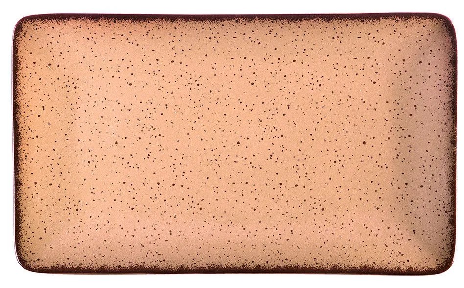 Πιατέλα Ορθογώνια Πορσελάνινη Terra Salmon 31x21cm - Estia