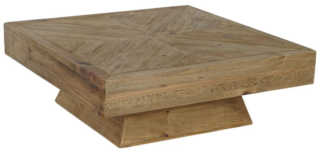 Τραπεζάκι Καφέ Home ESPRIT Καφέ ξύλο πεύκου 100 x 100 x 36 cm