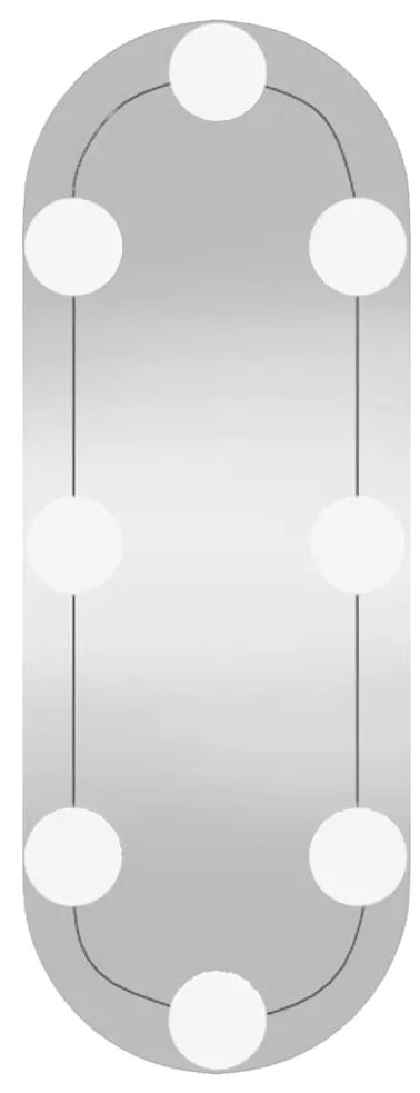 vidaXL Καθρέφτης Τοίχου Οβάλ με Φώτα LED 15x40 εκ. από Γυαλί