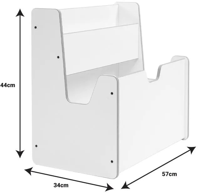 Ραφιέρα Crane λευκό mdf 57x34x55εκ 57x34x55 εκ.