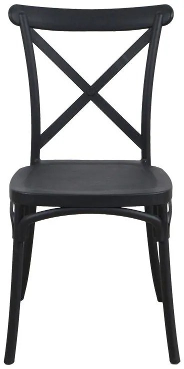 Καρέκλα Crossie pp σε μαύρη απόχρωση 38x46.5x82εκ 38x46.5x82 εκ.