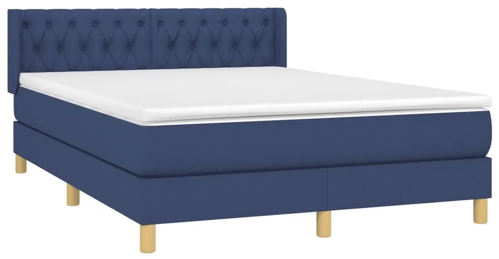 ΚΡΕΒΑΤΙ BOXSPRING ΜΕ ΣΤΡΩΜΑ ΜΠΛΕ 140X190 ΕΚ. ΥΦΑΣΜΑΤΙΝΟ 3130511