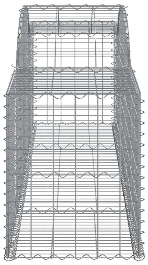 vidaXL Συρματοκιβώτια Τοξωτά 15 τεμ. 300x50x60/80 εκ. Γαλβαν. Ατσάλι