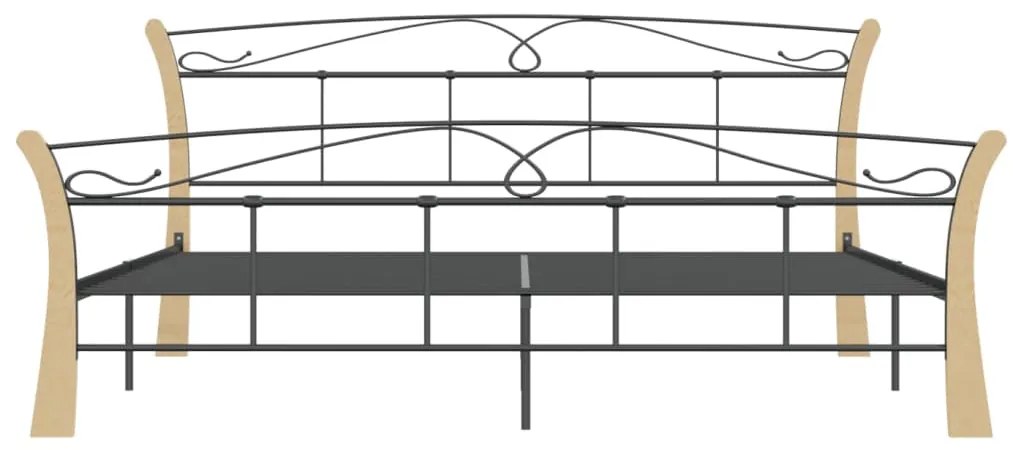 vidaXL Πλαίσιο Κρεβατιού Μαύρο 200 x 200 εκ. Μεταλλικό