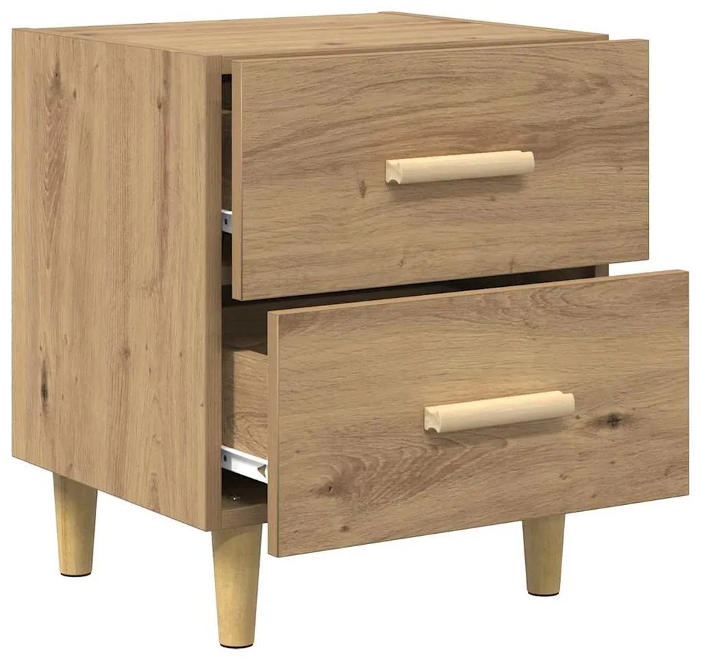 vidaXL Ντουλάπι κρεβατιού με συρτάρι artisan δρυς 40 x 35 x 47.5 εκ