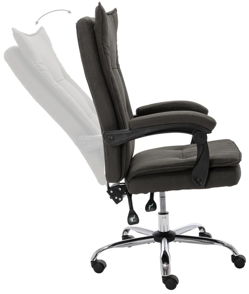 vidaXL Καρέκλα Γραφείου Γκρι Υφασμάτινη