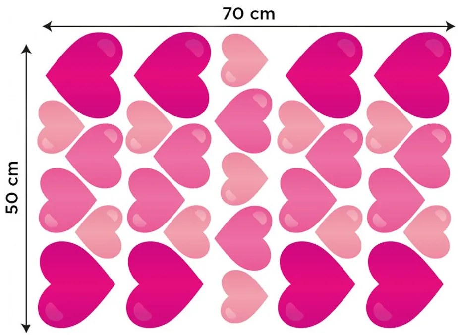 Διακοσμητικά αυτοκόλλητα τοίχου καρδιές