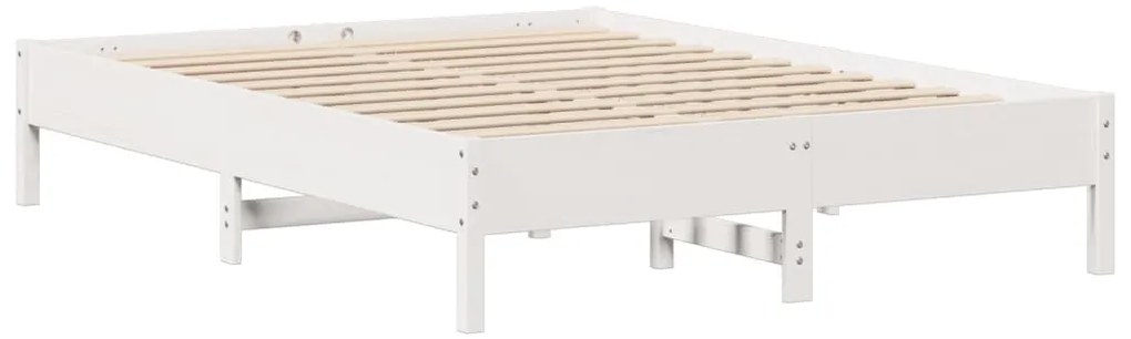 vidaXL Σκελετός Κρεβ. Χωρίς Στρώμα Λευκό 160x200 εκ Μασίφ Πεύκο