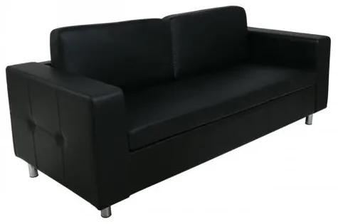 ALAMO καναπές 3θέσιος PU Μαύρο 199x85x82 cm Ε990,13