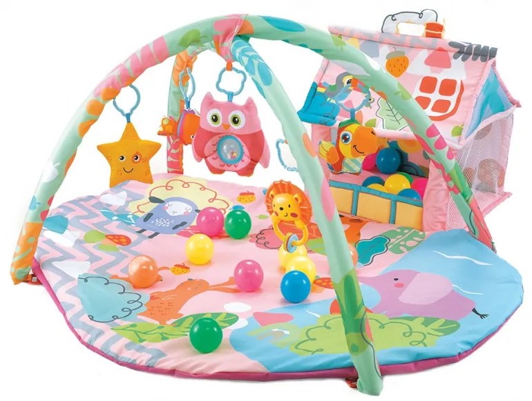 ΓΥΜΝΑΣΤΗΡΙΟ ΔΡΑΣΤΗΡΙΟΤΗΤΩΝ CANGAROO - PLAY MAT HAPPY FARM PINK 3800146265328
