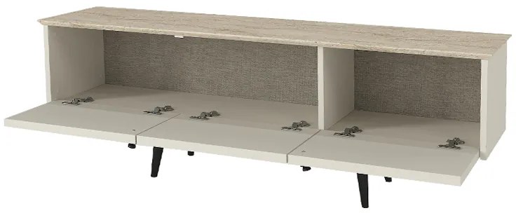 Έπιπλο τηλεόρασης Sevilla Megapap χρώμα sandstone - travertine 150x35x45,6εκ. - GP042-0301,1