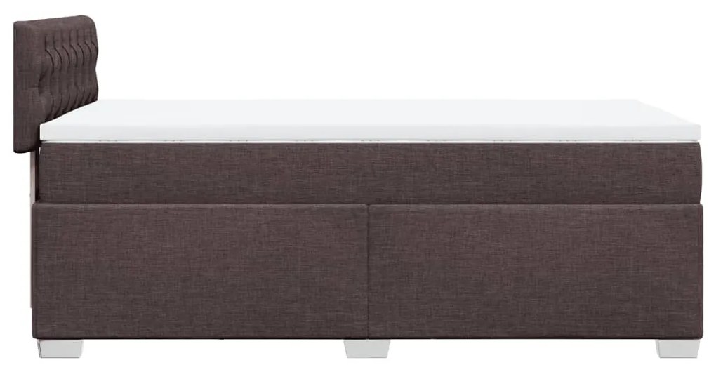 ΚΡΕΒΑΤΙ BOXSPRING ΜΕ ΣΤΡΩΜΑ ΣΚΟΥΡΟ ΚΑΦΕ 80X200 ΕΚ. ΥΦΑΣΜΑΤΙΝΟ 3288025