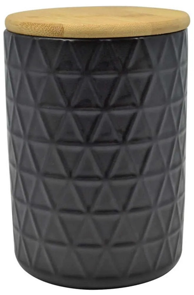 Βάζο Αποθήκευσης 817085 11x11x15,6cm Black-Natural Ankor Bamboo,Ceramic