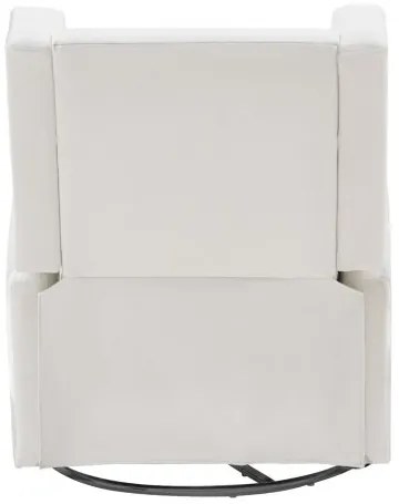 VEVOR Electronic Power Recliner and Swivel Glider, 250 lbs Weight Capacity Swivel Glider Recliner Chair with Adjustable Angle, Polyester Surface Recliner Rocker for Living Room, Bedroom, Off White