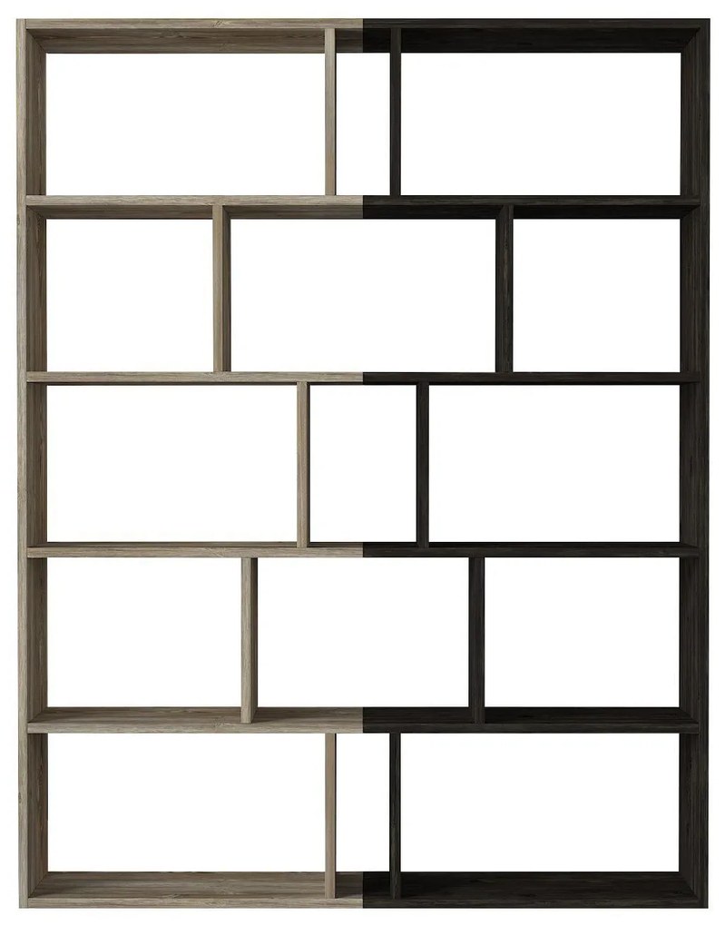 Βιβλιοθήκη Idra Ανοιχτό Καφέ/Σκούρο Καφέ 124x26x159cm - 14410081 - 14410081