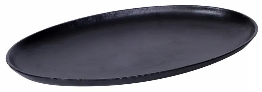 DHOTI OVAL ΔΙΣΚΟΣ ΑΛΟΥΜΙΝΙΟ ΜΑΥΡΟ 35x25xH3cm - 023569