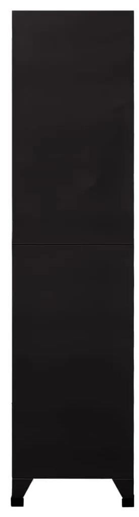 vidaXL Φοριαμός Μαύρος 90 x 40 x 180 εκ. Ατσάλινος