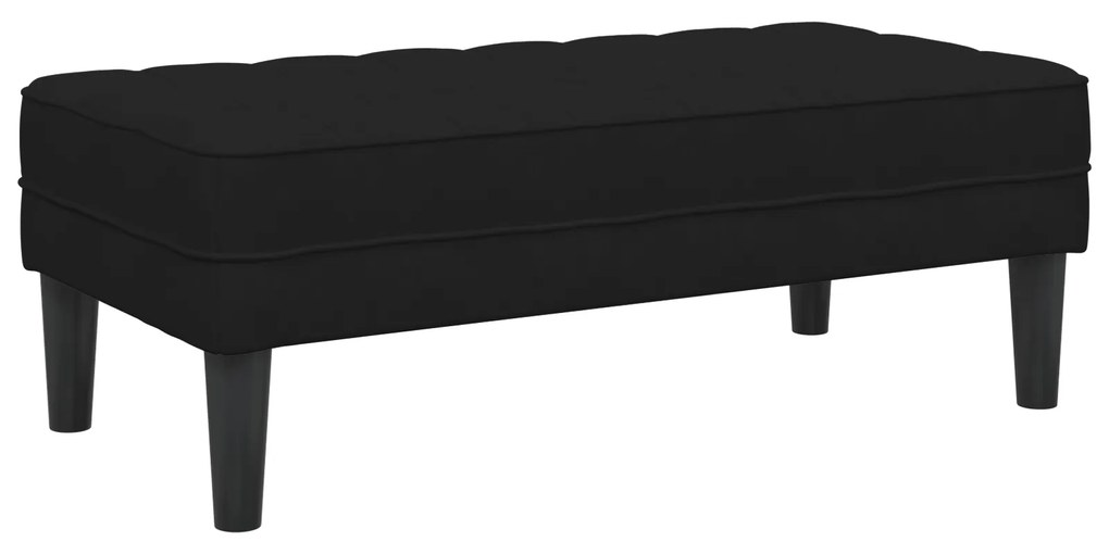 vidaXL Παγκάκι Μαύρο 113x57x39 εκ. Βελούδο