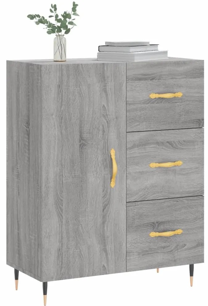 vidaXL Ντουλάπι Γκρι Sonoma 69,5 x 34 x 90 εκ. από Επεξεργασμένο Ξύλο
