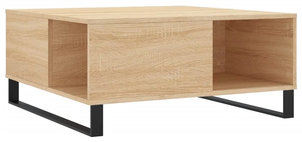 vidaXL Τραπεζάκι Σαλονιού Sonoma Δρυς 80x80x36,5 εκ. Επεξεργασμ. Ξύλο